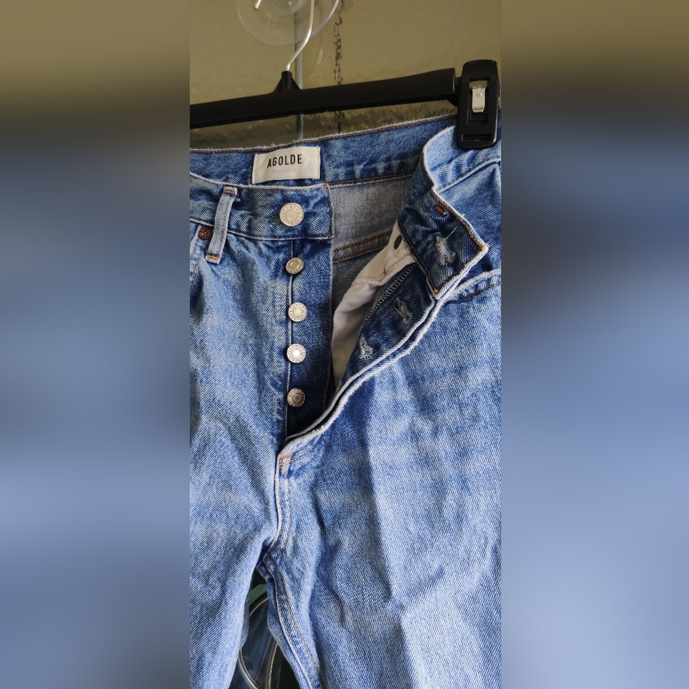 Agolde Women's Button Down Denim Jeans Size 24 - Picture 4 of 7